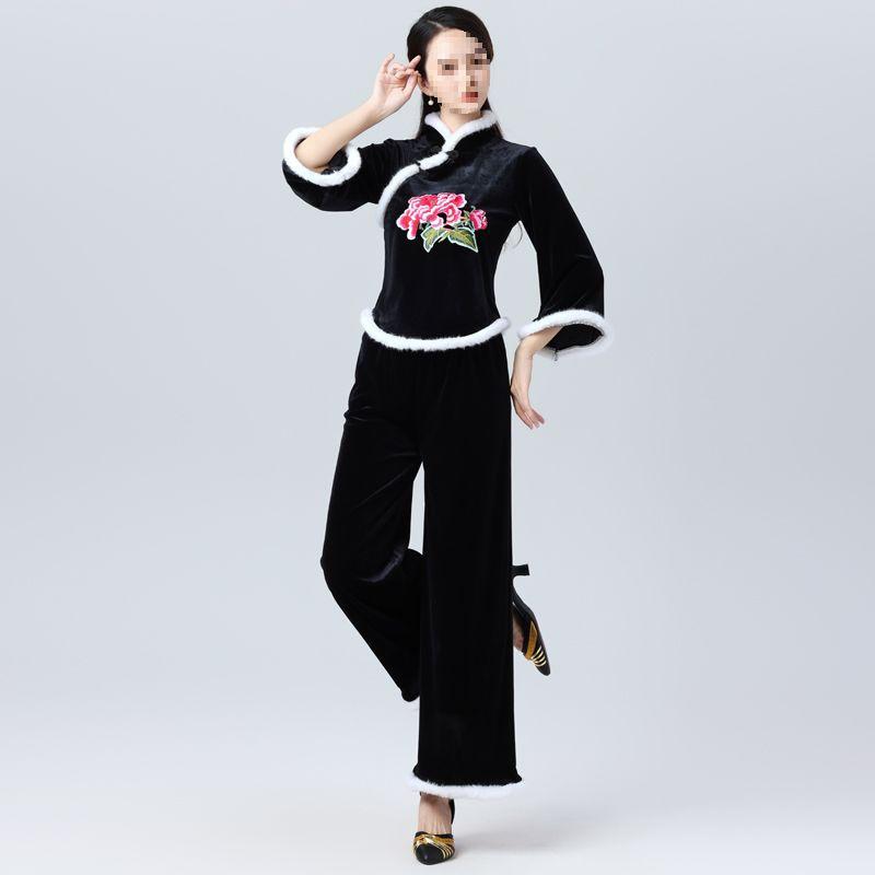 T5J Autumn/Winter Velvet Dancewear: Warm, Slimming Performance Costume