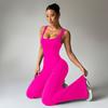 Yoga Jumpsuit Women Sexy Butt Lifting Flared Pants Sleeveless Fitness Bodysuit Gym Workout Activewear