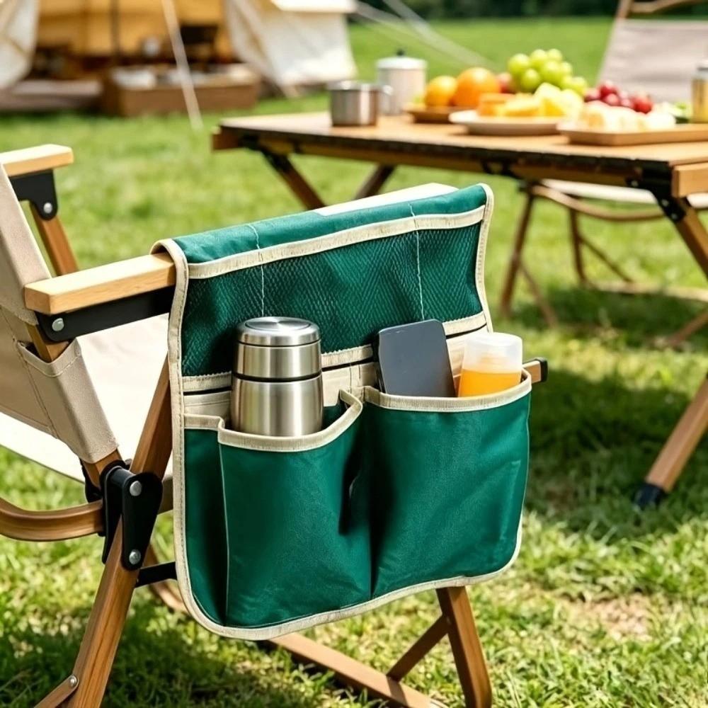 Wear-resistant Camping Chair Organizer Side Pockets Multi-pocket Tool Bag Sofa Recliner