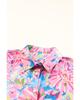 Azura Exchange Buttoned Sheath Long Sleeve Shirt with Abstract Floral Print