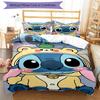 3pcs Custom Name Stitch Bedding Set Duvet Cover Closure Includes 1 Duvet Cover & 2 Pillowcases, Soft and Comfortable for All Seasons.