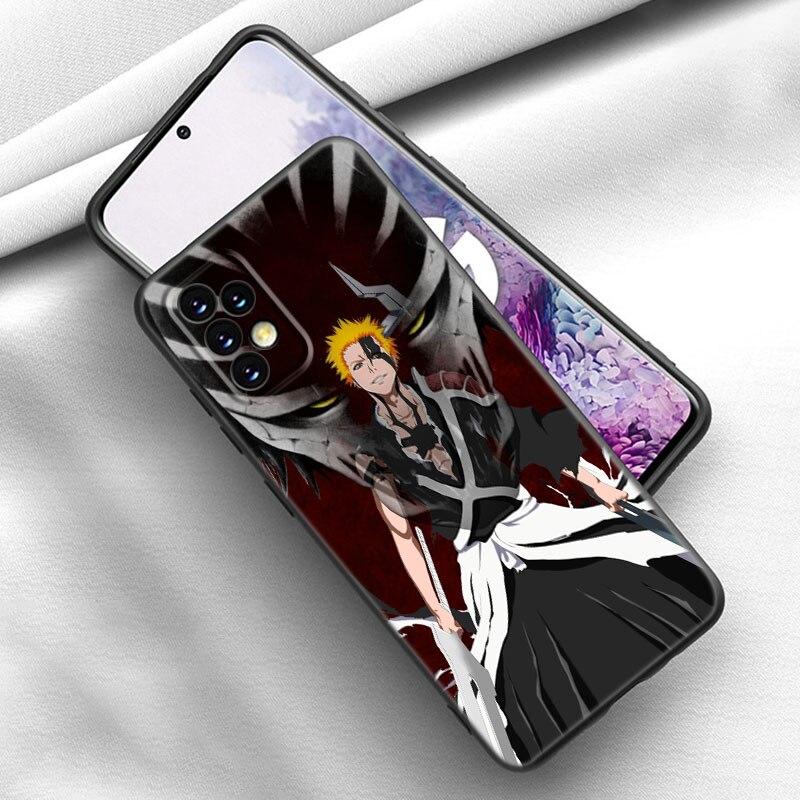 Anime BLEACHS Telefon Fall Für Samsung Galaxy A21 A30 A50 A52 S A13 A22 A32 A33 A53 A73 5G A11 a12 A31 A51 A70 A71 A72 Schwarze Abdeckung