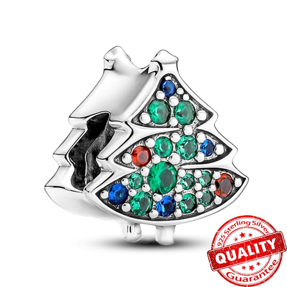 Authentic Copper Gingerbread Man & Candy Cane Christmas Dangle Charm Fit Original Bracelet Santa Claus Xmas Gift