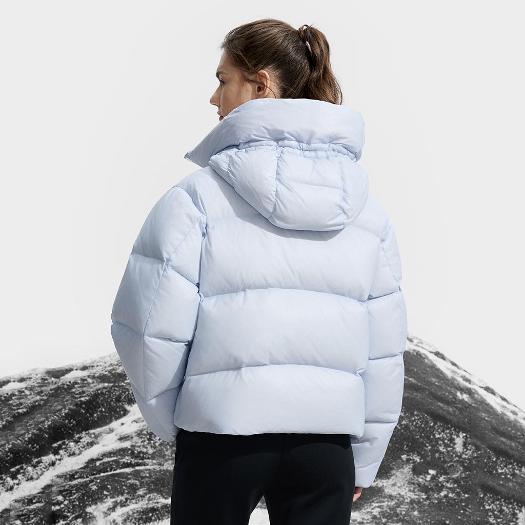 FILA Fitness Fashion Simple Personality Trendy Casual Sports Versatile Fresh Warm Short Hooded Down Jacket Women outerwear Kentucky-Blue A51W541903FBU