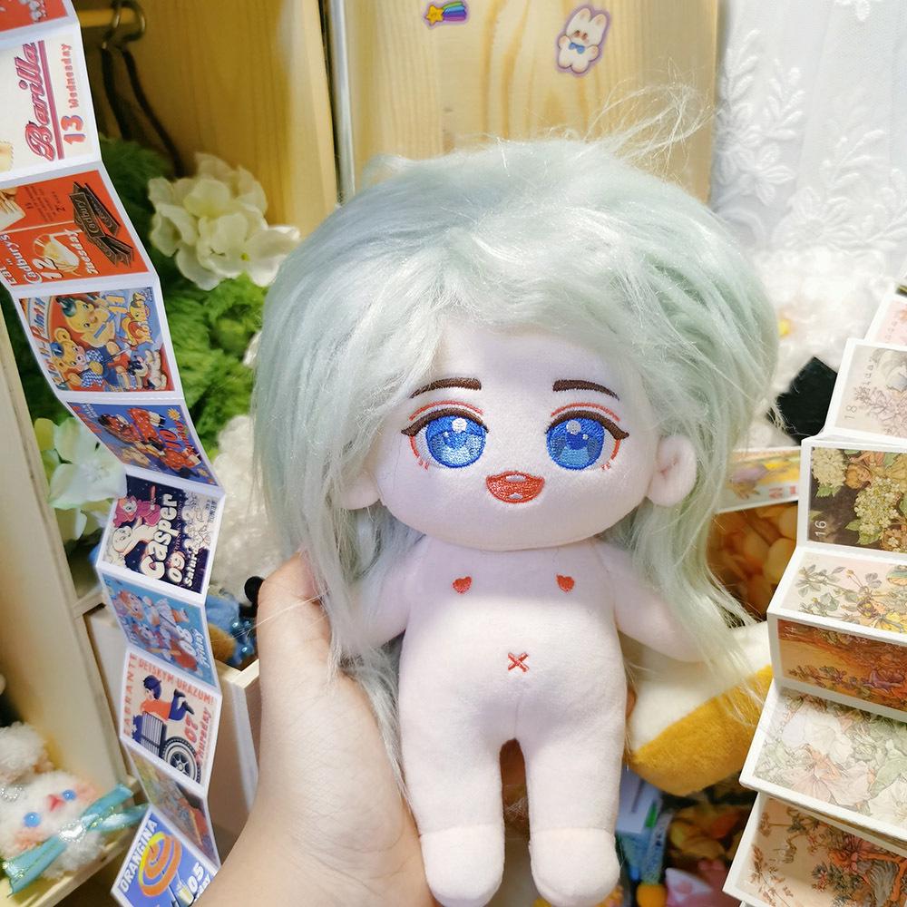 20cm Cotton Doll with Curly Hair - Cute Peach Tiger Plush Toy Gift for Girls