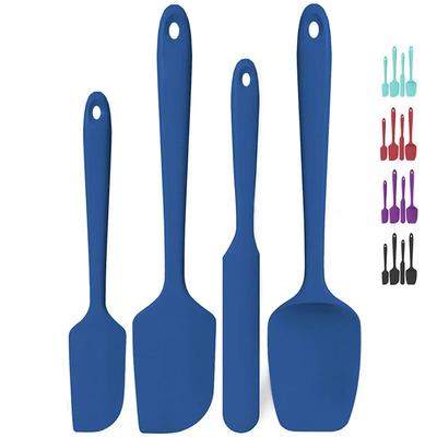 Kitchen Silicone Spatula Set, 600ºF High Heat Flex Silicone Scraper with Nonslip Handle for Cooking Mixing Baking Serving Stirri