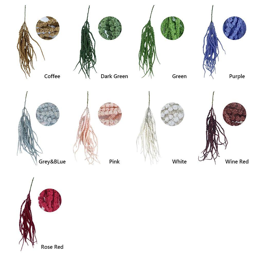 Flerfärgad Konstgjord Hängande Växt Prydnad Hängande Lång Tofs Blomma Gåva