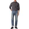 Levis Simple Comfortable Casual Loose Relaxed Ribbed Crew Neck Long Sleeve Knit Sweater Men Sweater Black 003TG-0000