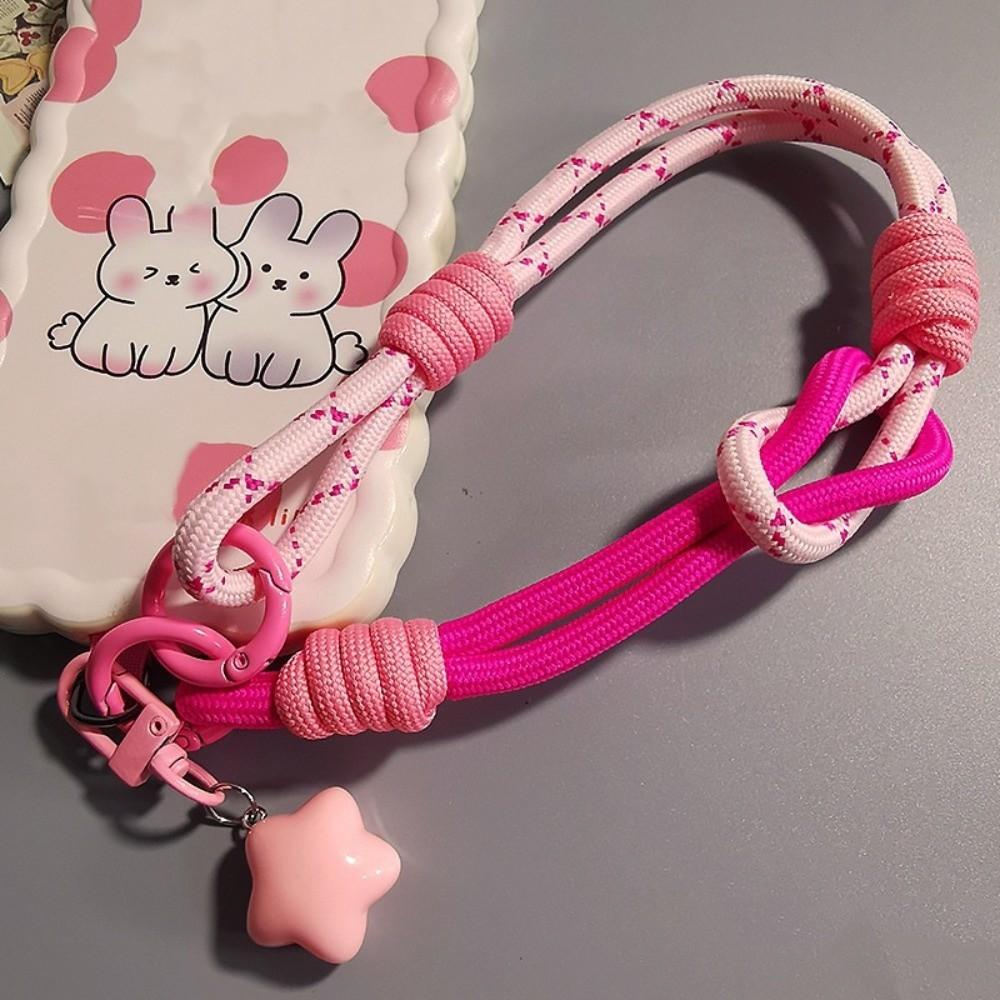 Universal Star Keychain Woven Phone Strap Anti Lost Detachable Mobile Phone Lanyard Short Braid Mobile Phone Charm Lanyard Patch