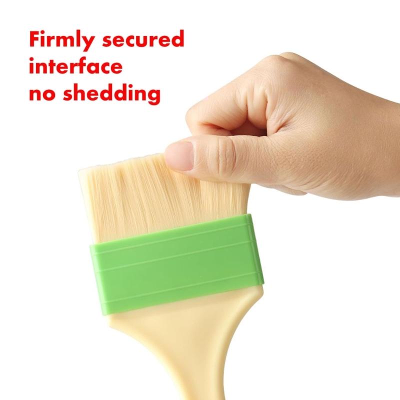 3 PCS Pastry Brush Non Slip Handle Brush Cake Decorating Brush Essential Baking Tool Set Suitable for Cooking and Baking