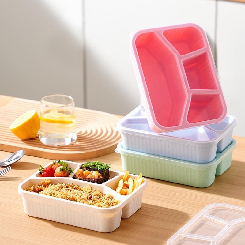 Quadratische Lunchbox mit Fächern für Schüler und Büroangestellte