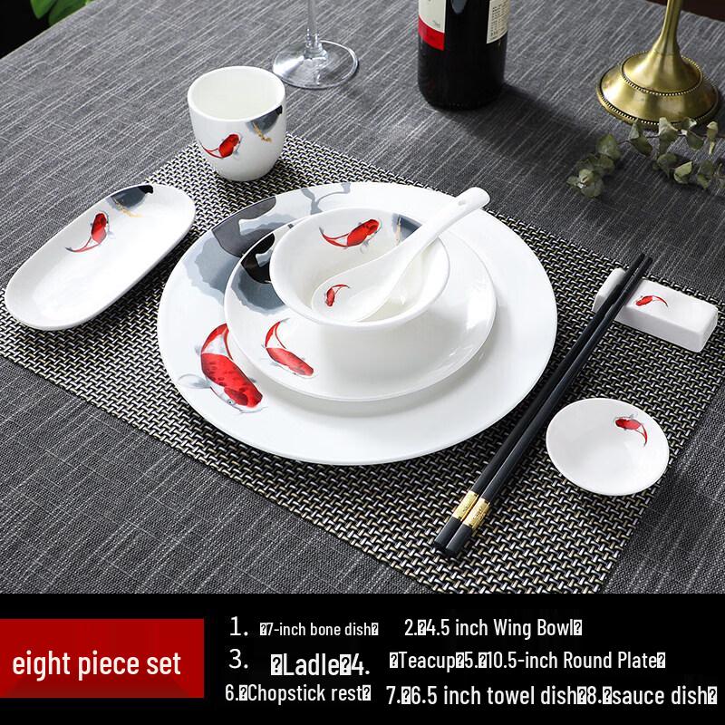 Elegant Carp Ceramic Dining Set
