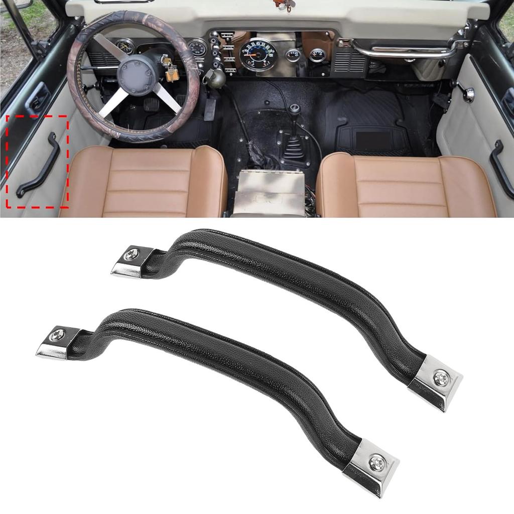 Interior Door Handle Pull Strap Kit Front Left Right Side 55009801K Replacement for YJ 1987-1995