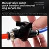 2Pcs Pneumatic Ball Valve Push in Fitting Air Hose Hand Shut Off Flow Control Switch Connector OD 4mm 6mm 8mm 10mm 12mm Tube Ventilation Valves 4
