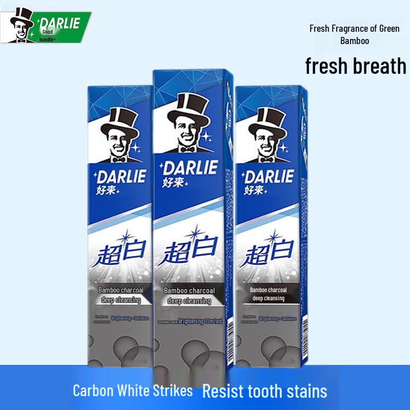 

Darlie Fresh Breath & Ultra White Bamboo Charcoal Toothpaste, 3x190g Pack