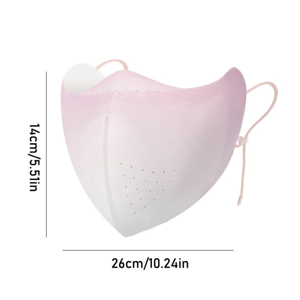 Sunscreen Face Scarf Ice Silk Mask Face Mask Eye Protection Face Cover Gradient Color Sunscreen Veil Face Gini Mask Golf