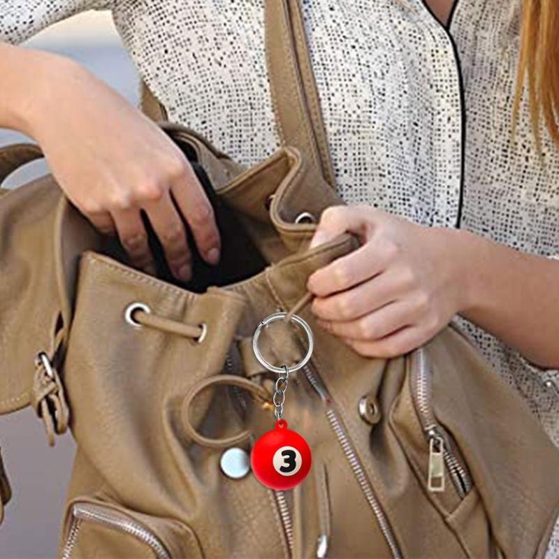 Portachiavi Ciondolo Biliardo Simulazione Creativa N.1 a N.9 Ornamento Portachiavi Borsa da Biliardo Periferiche Sportive Regalo