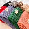 Winter Plain Thick Tassel Wool Knitted Shawl Scarf Lady Casual High Quality Wrap Pashmina Stole Bufandas for Outdoor Activitie