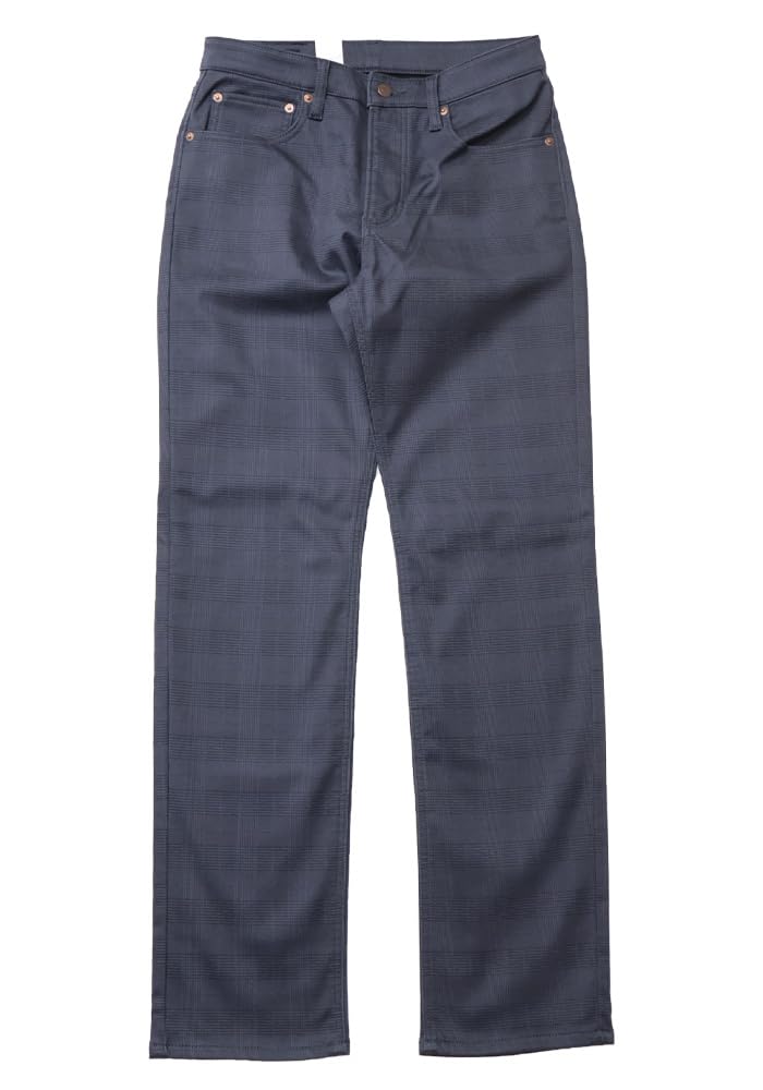 Edwin WILD FIRE 403 Warm Denim Plus Check Pattern Jeans, Men's Straight-Fit Pants, Sizes, Winter,