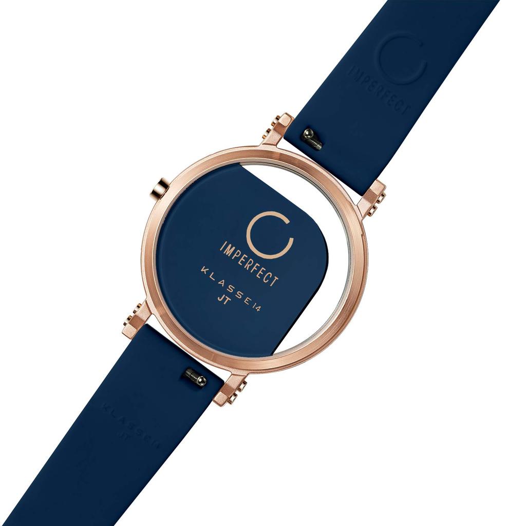 [Class Fourteen] Girls Watch IMPERFECT ANGLE Blue Rose Gold 32mm WIM20RG018W Women's Navy