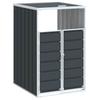 120 Liter Trash Can Enclosure in Anthracite 72 x 81 x 115 cm Steel