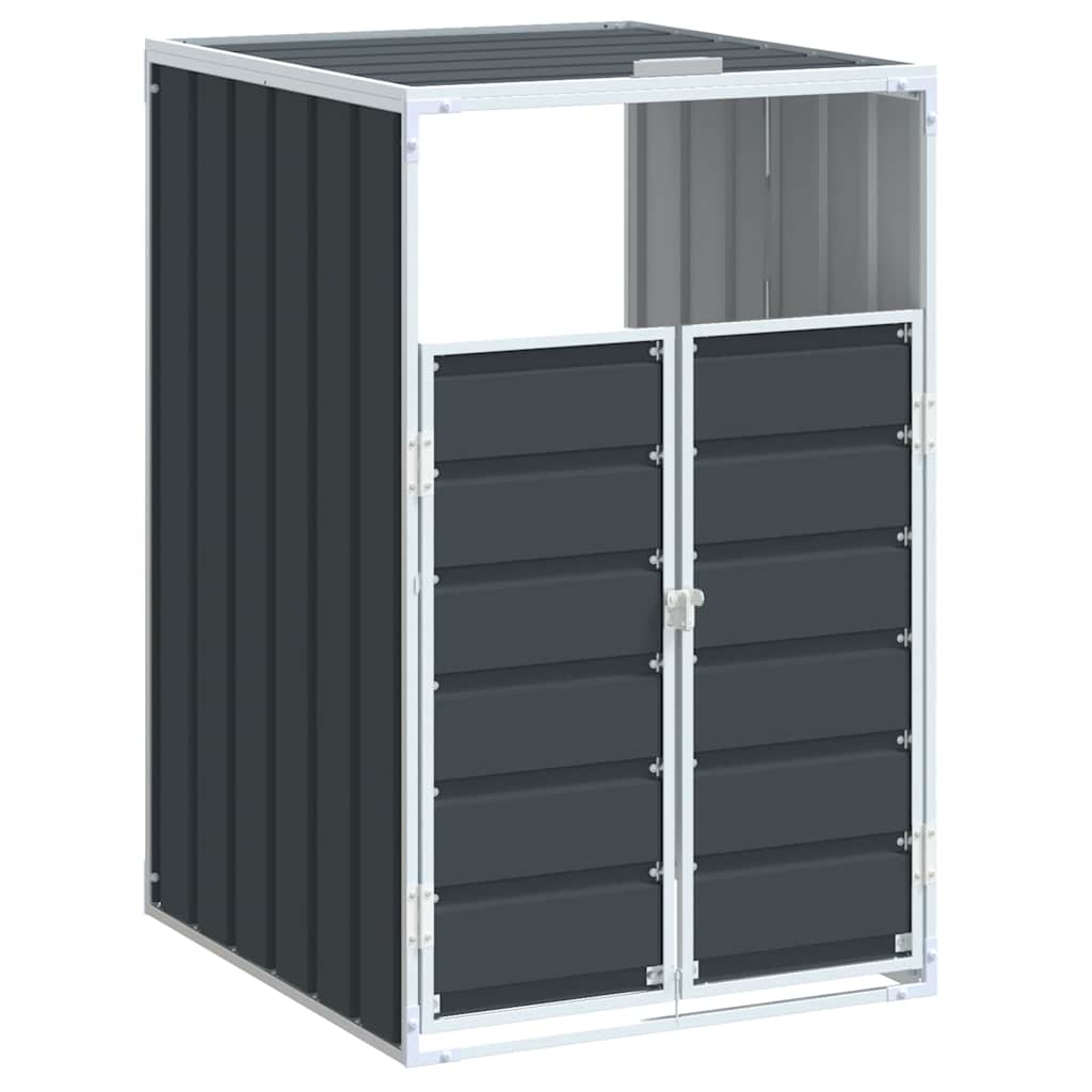 120 Liter Trash Can Enclosure in Anthracite 72 x 81 x 115 cm Steel