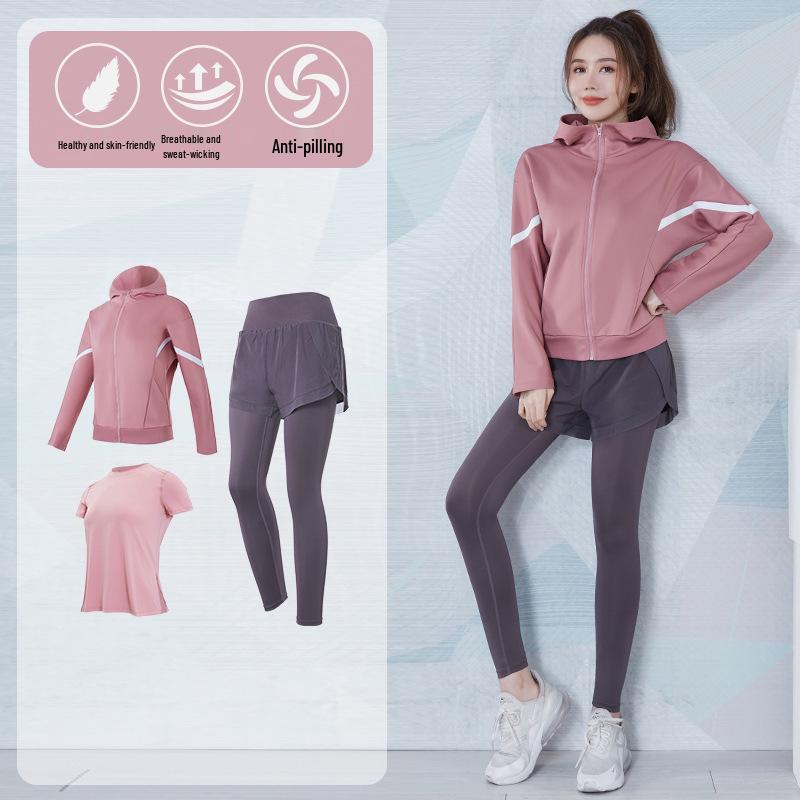 

Женский быстросохнущий комплект для йоги: Свободная, дышащая фитнес-одежда для весны/лета - Футболка с коротким рукавом для бега и тренировок на открытом воздухе. L