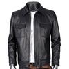 Herbst Winter Männer Faux Leder Jacke Revers Lange Ärmel Patten Taschen Motorrad Mantel Zipper Knopfleiste Slim Fit Männlichen Outwear