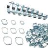 80pcs/set 5mm-20mm Hose Clamps Zinc-Plated Steel Double Ear Hose Clamps For Water Hoses Pipes Accessories