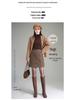 Elegant Coco Style Rhinestone High-Waisted A-Line Skirt - 2025 Autumn/Winter Petite Fashion