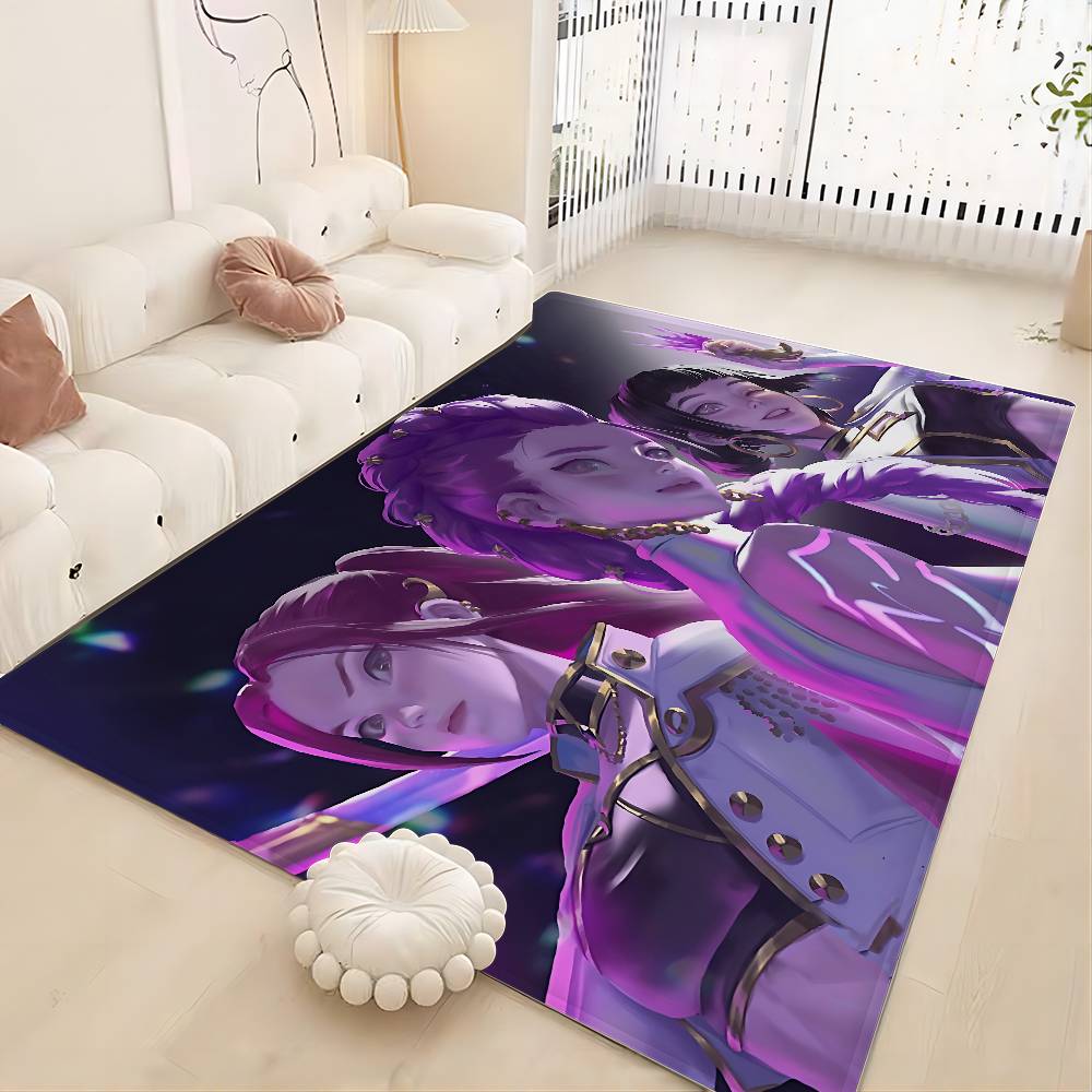 Kpop Dämonenjäger Korea Mädchen Anime Fußmatte INS Stil Weich Schlafzimmer Boden Haus Waschküche Matte Rutschfest Haushalts Teppiche