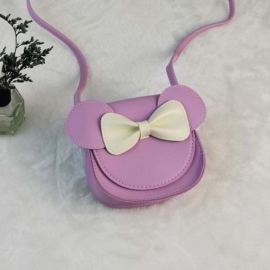 Módní dětská crossbody taška Roztomilá kreslená mašlička Stylová dětská peněženka Mini taška pro holčičku princeznu