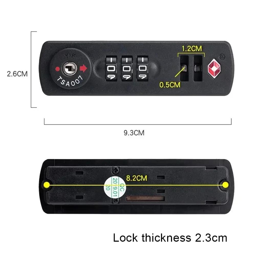 TSA007 Cadeado de Senha Alfândega Cadeado de Combinação de 3 Dígitos Multiuso Para Bagagem de Viagem Mala Cadeado de Código Antifurto