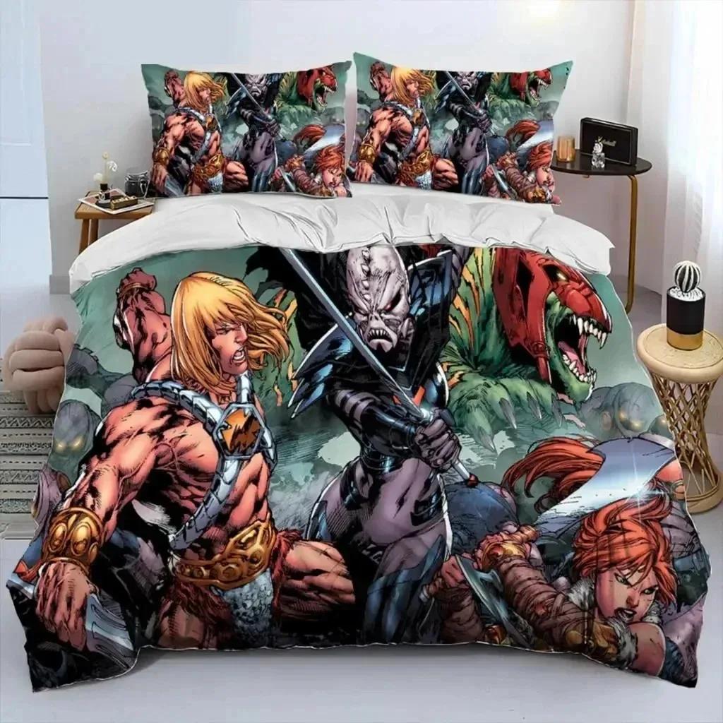 He Man The Masters Of The Universe Bedding Set Boys Girls Twin Queen Size Duvet Cover Pillowcase Bed Kids Adult