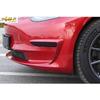 2pcs ABS Red Front Fog Light Lamp Spoiler Strip Trim For Tesla Model 3 2017-