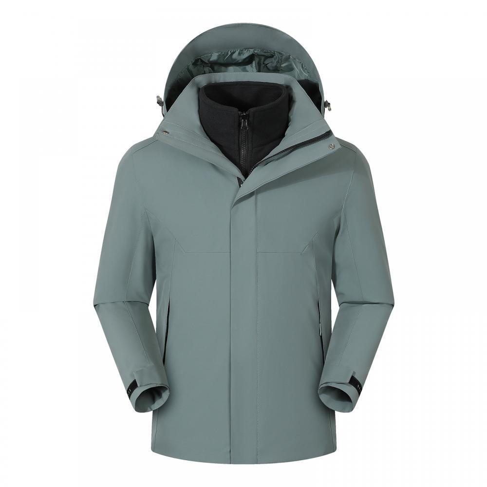 Personalized Windproof 3-in-1 Jacket: Solid Color, Custom Logo, Unisex Design, Thick Workwear