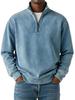 2025 European Style Men's 3D Print High Collar Half-Zip Hoodie for Spring/Autumn