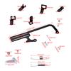 Throttle Cable Mount Bracket Cable Mounting Kit For EZ‑EFI For Automatic Transmission TV Cables GM 700R4 Transmissions Black