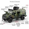 1:32 Sabertooth Alloy Diecast Police Car Model Toys Doors Can Opened with Rubber Tire Pull Back Miniature Vehices Birthday Gifts