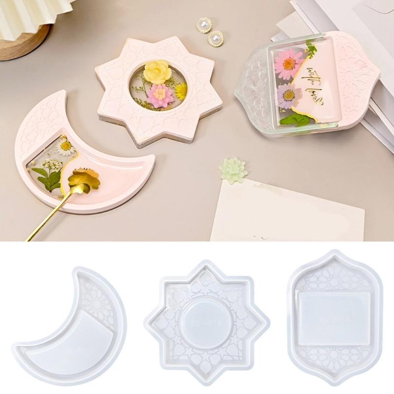 Dome Shaped Silicone Mold Middle Eastern Design Crystal Epoxy Moon Decors Crafting Tool Reusable