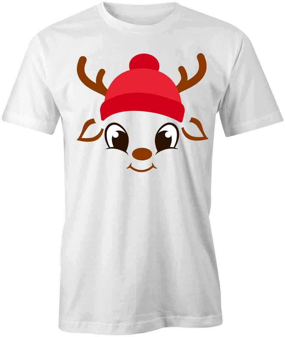 REINDEER TShirt Tee Short-Sleeved Cotton CHRISTMAS CLOTHING S1WCA582 S