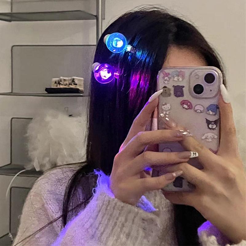 

1Pcs Funny Luminous Hairpin Lighted Bulb Shape Hair Clips For Women Strange Creative Party Hairpins Girls Hair Accessories