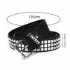 New Vintage Punk Rivet Belt PU Leather Metal Metal Gothic Waistband Decorative General Y2K Pyramid Belt Male Female Use