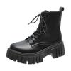 New Ladies Shoes Side Zipper Women's Boots Fashion Cross Lacing Office and Career Hot Sale Round Toe Shoes for Women