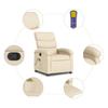 Massage Relax Chair Cream Colored Fabric