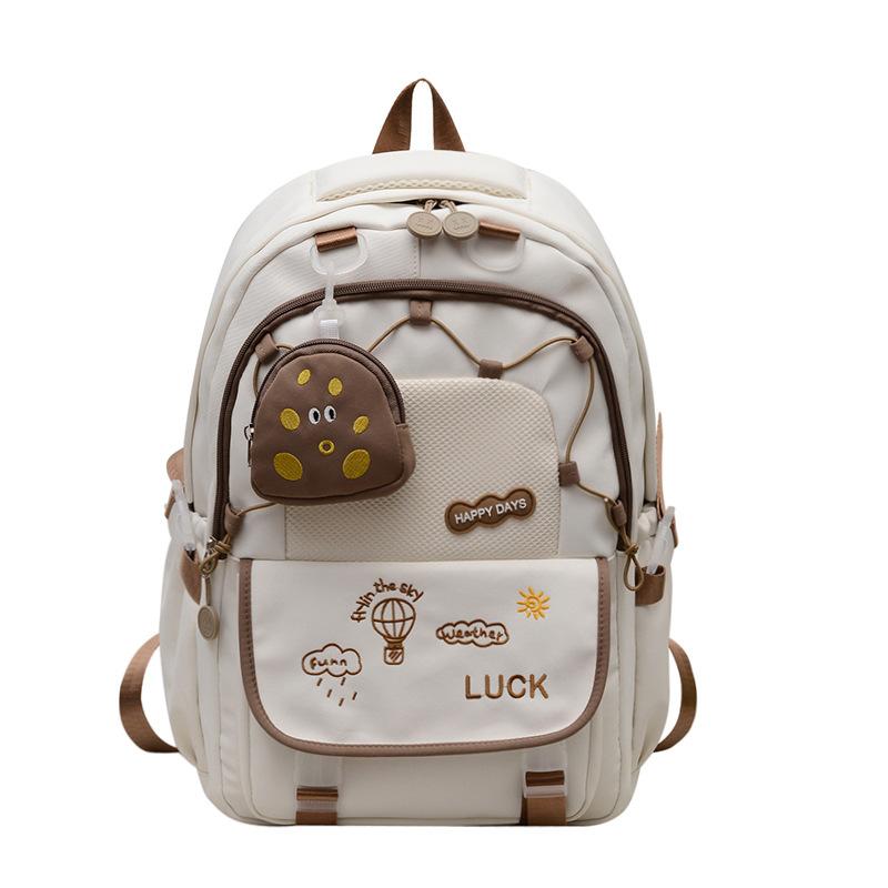 School bag Macaron girl backpack New primary school students large-capacity backpack Female junior high school students High school students