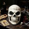Ripped White Skull Halloween Mask, Breathable Full-face Mesh Skull Mask with Adjustable Strap, Perfect for Scary Costume and Haunted House Parties