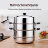 Lilang 3-Tier 30cm Stainless Steel Induction Steamer Pot