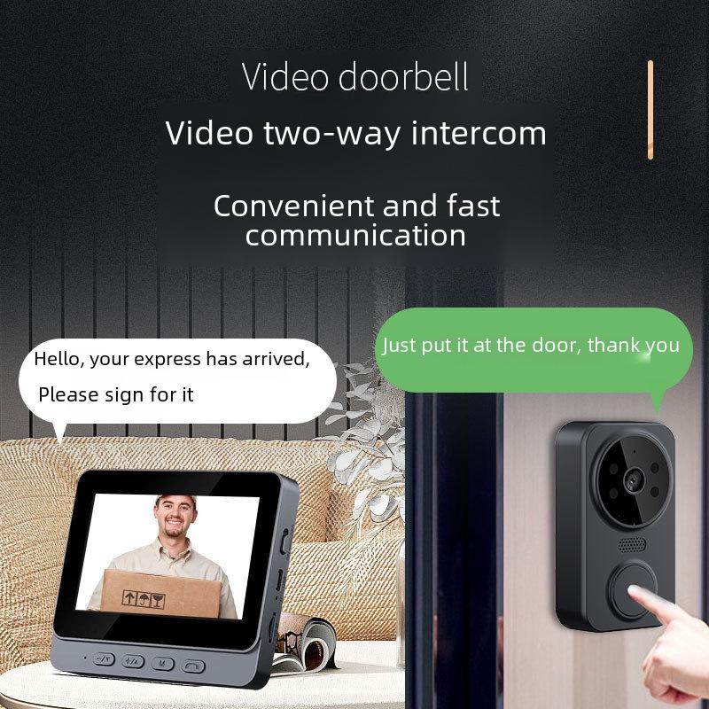 M12 Wireless Video Intercom Doorbell with Screen and HD Surveillance Voice Alert