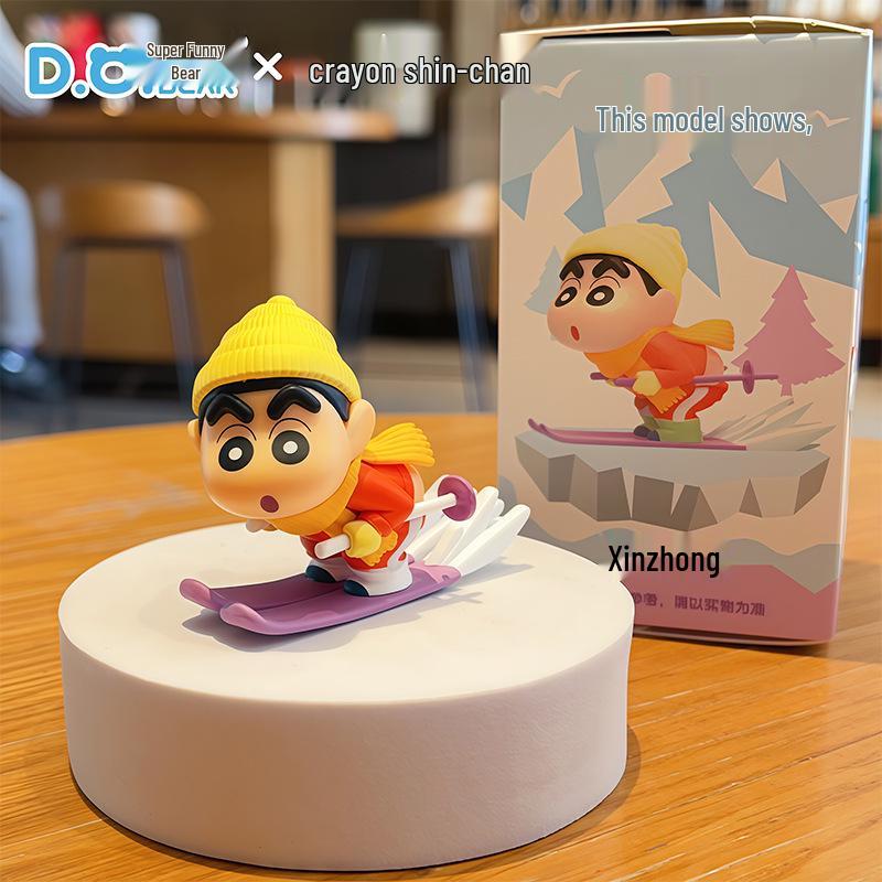 Crayon Shin-chan Trendy Anime Toy: Cute Desktop Car Ornament & Home Decoration Blind Box